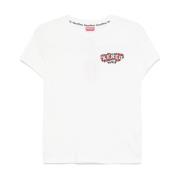 Geborduurd Logo Crew Neck T-shirts Kenzo , White , Dames