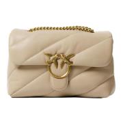 Love Puff Classic Sheep Nappa Tas Pinko , Beige , Dames