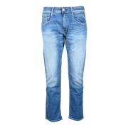 Klassieke Denim Jeans met Elastaanmix Replay , Blue , Heren