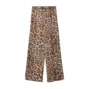 Bruine Elastische Trekkoordbroek met Logo Stella McCartney , Brown , D...