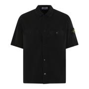 Korte Mouw Heren Overshirt Stone Island , Black , Heren