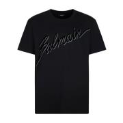 Stijlvolle T-shirts en Polos Balmain , Black , Heren