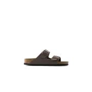 Klassieke Arizona Sandaal van Nubuck Leer Birkenstock , Brown , Heren