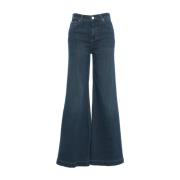 Blauwe Wide-Leg Jeans High-Waisted Chic Closed , Blue , Dames