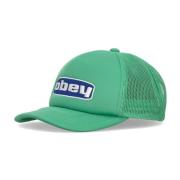 Curvy Curva Trucker Hoed Groen Obey , Green , Unisex