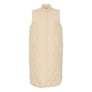 Gewatteerd Vest Jack Veergrijs Kaffe , Beige , Dames