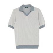 Heldere Blauwe T-shirts en Polo's Zanone , Blue , Heren