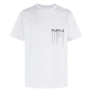 Korte Mouw Jersey Tee Purple Brand , White , Heren