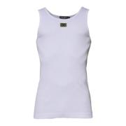 Witte Mouwloze Ronde Hals T-shirt Dolce & Gabbana , White , Heren