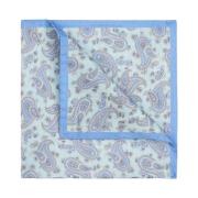 Zijden Dubbele Print Aqua Accessoire Profuomo , Blue , Dames