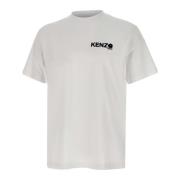 Witte Bloem T-shirt en Polo Kenzo , White , Heren