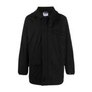 Hooded Oversize Parka Aspesi , Black , Heren