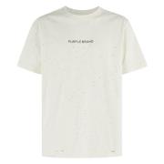 Korte Mouw Jersey Tee Purple Brand , White , Heren