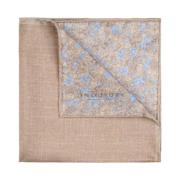 Zijden Dubbele Print Beige Accessoire Profuomo , Beige , Heren