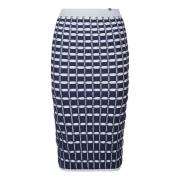 Elegante Geplooide Rok voor Vrouwen Elisabetta Franchi , Blue , Dames