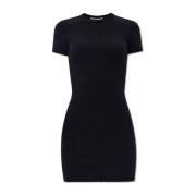 Mini jurk met logo T by Alexander Wang , Black , Dames