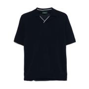 Blauwe T-shirts en Polos Zanone , Blue , Heren