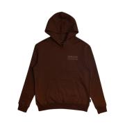 Barrett Logo Print Hoodie Deus Ex Machina , Brown , Heren