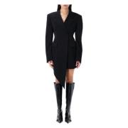 Zwarte Asymmetrische Blazer Minijurk Alexander Wang , Black , Dames