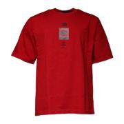 Rode Grafische Print Katoenen Crew Neck T-shirt Dolce & Gabbana , Red ...