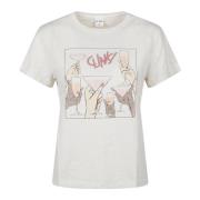 Klassieke Cheers T-shirt Re/Done , White , Dames