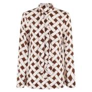 Libra Top in Trendy Stijl Rixo , Brown , Dames