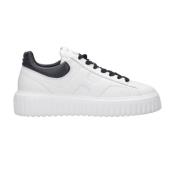 Strepen Leren Sneakers Wit Hogan , White , Heren