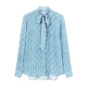 Stijlvolle shirt met uniek ontwerp Ermanno Scervino , Blue , Dames