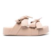 Strikdetail sandalen AGL , Beige , Dames