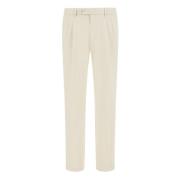 Stretch Katoenen/Tencel Broek Boggi Milano , Beige , Heren