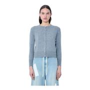 Gebreide wollen vest met knopen Maison Margiela , Gray , Dames