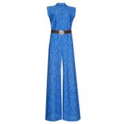 Elegante Jumpsuit voor Vrouwen Caroline Biss , Blue , Dames