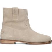 Beige Suède Enkellaarzen voor Dames Shabbies , Beige , Dames