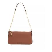 Bruin Leren Pouch Tas met Gouden Details Michael Kors , Brown , Dames