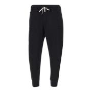 Zwarte Katoenmix Jogger Broek Emporio Armani , Black , Heren