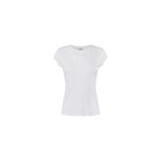 Casual katoenen T-shirt voor vrouwen Elisabetta Franchi , White , Dame...