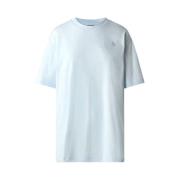 Casual Katoenen T-shirt voor Mannen The North Face , Blue , Dames