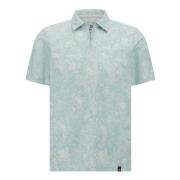 B Tech Katoenmix Jersey Polo Shirt Boggi Milano , Green , Heren