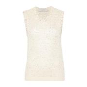 Pailletten tanktop Golden Goose , Beige , Dames