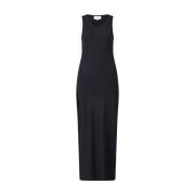 Elegante Maxi Jurk in Wollen Mix Loulou Studio , Black , Dames