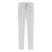 City Broek van Stretch Seersucker Boggi Milano , Gray , Heren