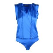 Elegante Avondtop met Viscosemix Patrizia Pepe , Blue , Dames