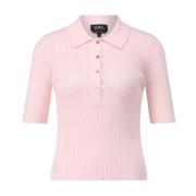 Gebreide Polo Shirt A.p.c. , Pink , Dames