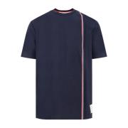 Iconische Gestreepte Katoenen T-shirt Thom Browne , Blue , Heren