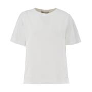 Essentiële Crew-neck T-shirt voor Casual Stijl Ermanno Scervino , Whit...