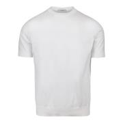 Witte Katoenen T-shirt Regular Fit Paolo Pecora , White , Heren