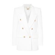 Ivoor Jas met Stijl Gi14751E2-360 Elisabetta Franchi , White , Dames