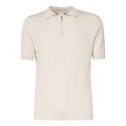 Sand Polo Half Zip T-shirts en Polos Eleventy , Beige , Heren