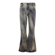 Blauwe Jeans met Uitlopende Pijpen Daily Paper , Blue , Dames