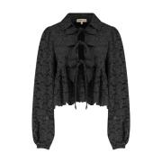 Maral-Ls Lange Mouw Blouse Harper & Yve , Black , Dames